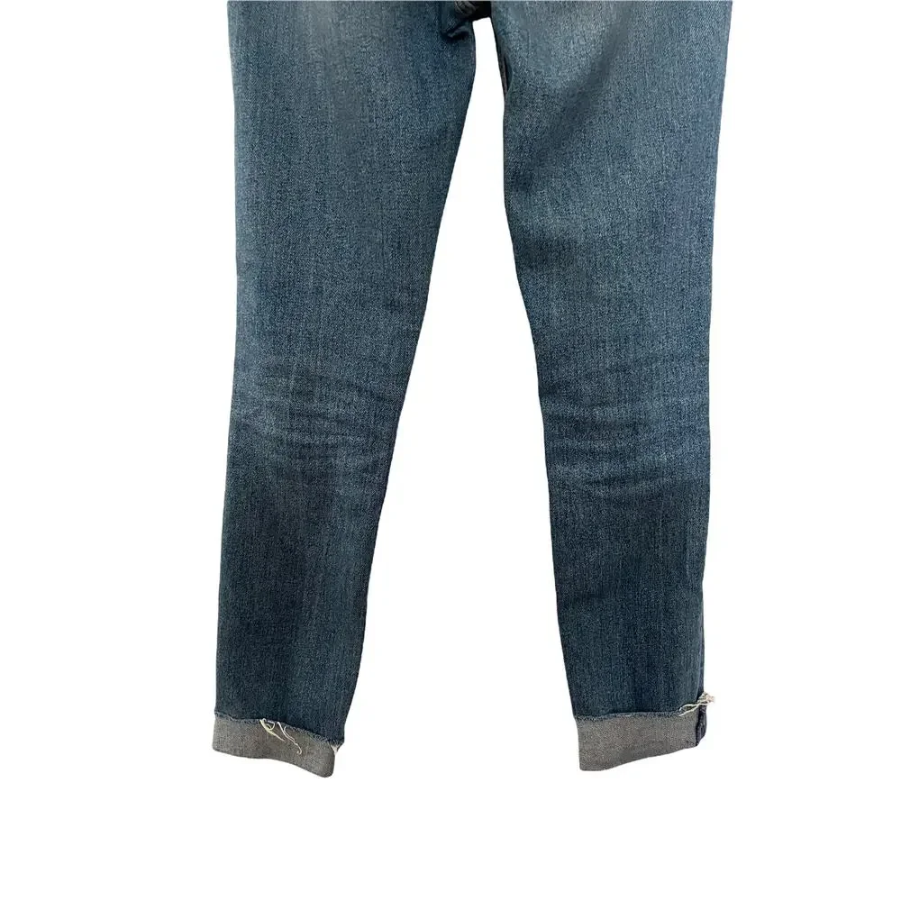 REVOLVE GRLFRND Womens Karolina Jeans Skinny Raw Hem Roll Up Blue Size 23 - Picture 6 of 10
